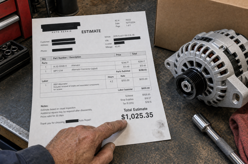 4. A cheap replacement part can come with an expensive labor bill.